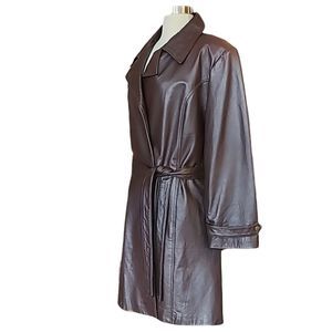 Vintage Leather Trench Coat